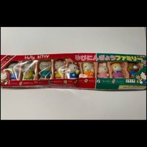Sanrio Hello Kitty finger puppet family figures 1989 Mimi Kathy Fee Fee Tippy